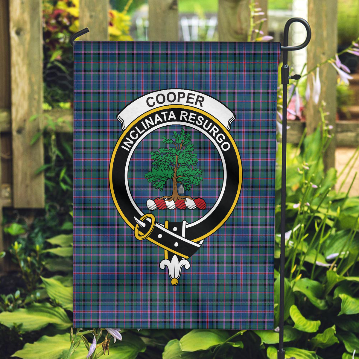 Clan Cooper Ancient Tartan Crest 2 Garden Flag ME25 Clan Cooper Tartan Today   