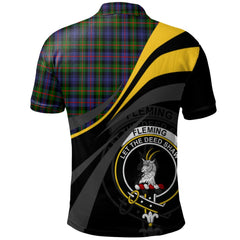 Clan Fleming Tartan Polo Shirt - Royal Coat Of Arms Style PE82 Fleming Tartan Tartan Polo   