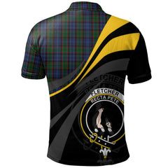 Clan Fletcher Tartan Polo Shirt - Royal Coat Of Arms Style GO73 Fletcher Tartan Tartan Polo   