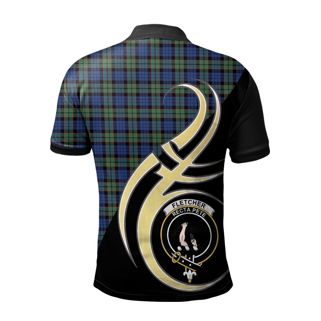 Clan Fletcher Ancient Tartan Polo Shirt - Believe In Me Style TO17 Fletcher Ancient Tartan Tartan Polo   