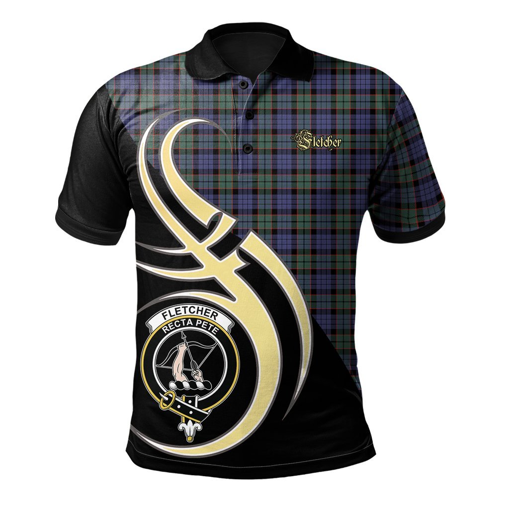 Clan Fletcher Modern Tartan Polo Shirt - Believe In Me Style PY59 Fletcher Modern Tartan Tartan Polo   