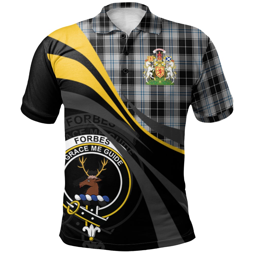 Clan Forbes Dress Originaux Tartan Polo Shirt - Royal Coat Of Arms Style HC15 Forbes Dress Originaux Tartan Tartan Polo   