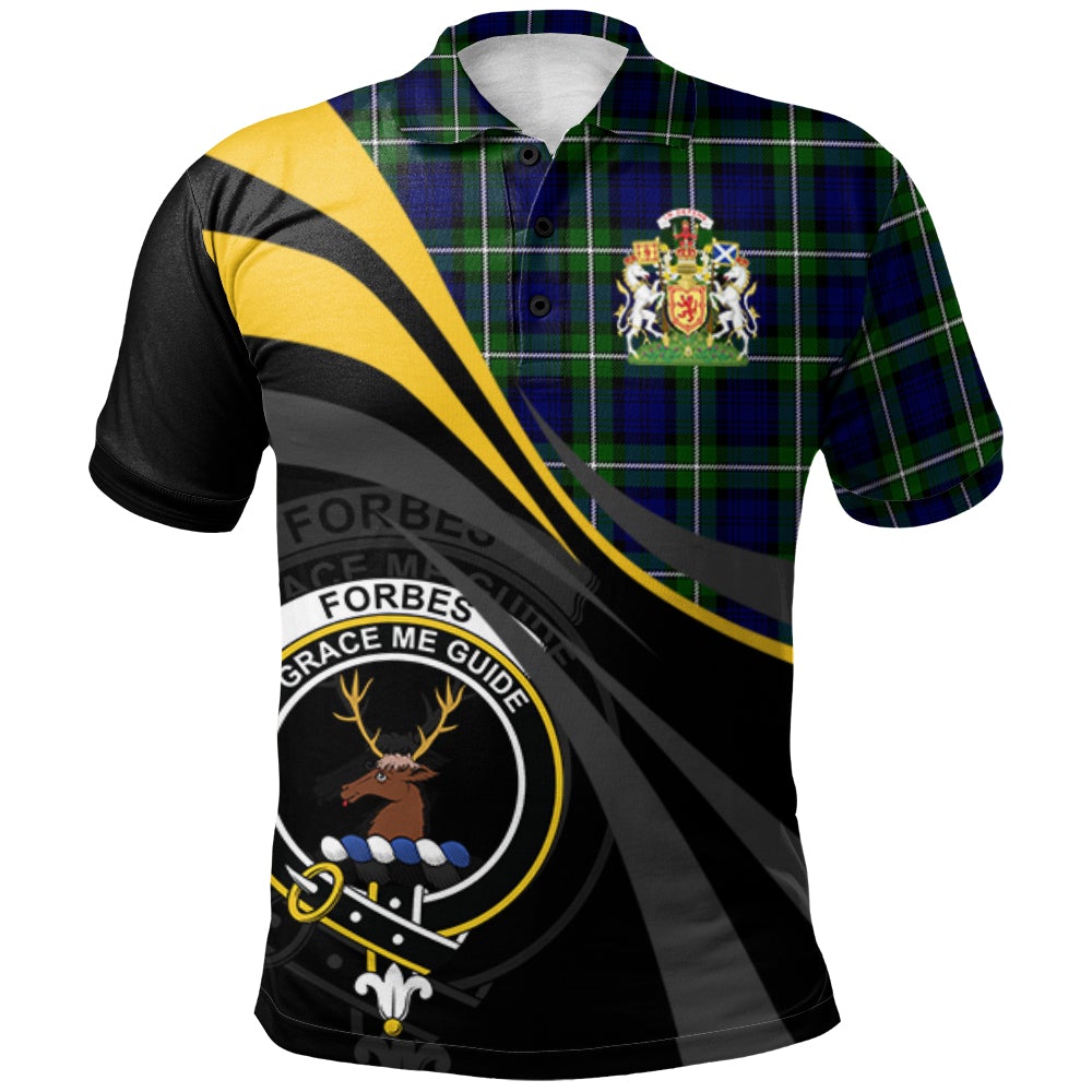 Clan Forbes Modern Tartan Polo Shirt - Royal Coat Of Arms Style UJ53 Forbes Modern Tartan Tartan Polo   