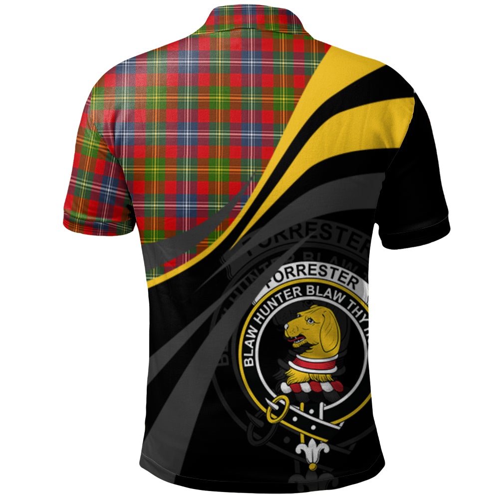 Clan Forrester Tartan Polo Shirt - Royal Coat Of Arms Style CW31 Forrester Tartan Tartan Polo   