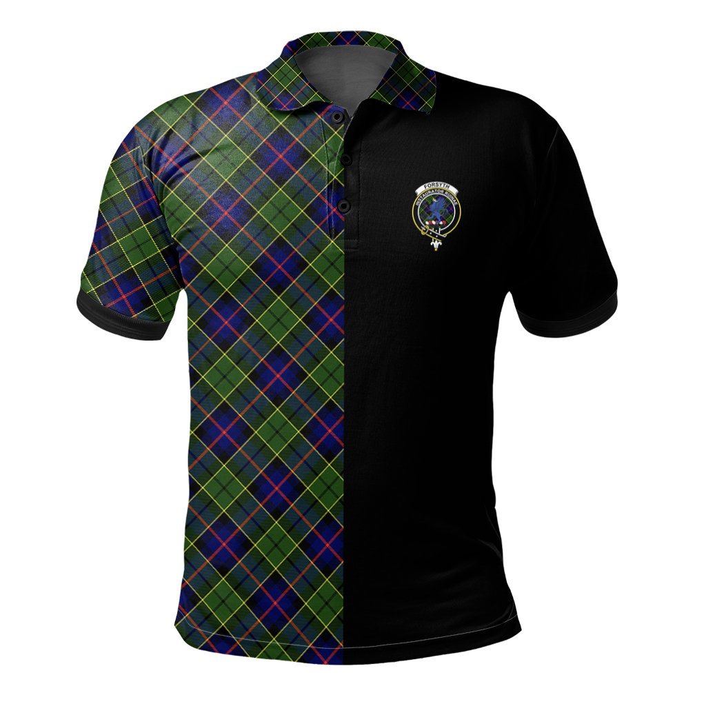 Clan Forsyth Modern Tartan Polo Shirt Half of Me - Cross Style IQ72 Forsyth Modern Tartan Tartan Polo   