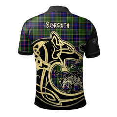 Clan Forsyth Modern Tartan Polo Shirt Viking Wolf ZM52 Forsyth Modern Tartan Tartan Polo   