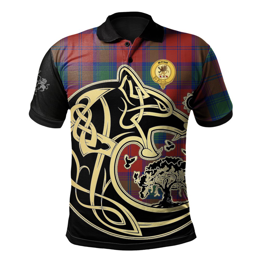 Clan Fotheringham Modern Tartan Polo Shirt Viking Wolf KO93 Fotheringham Modern Tartan Tartan Polo   