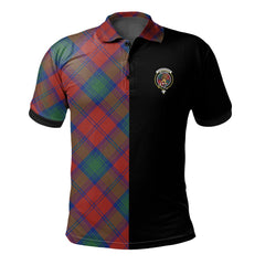 Clan Fotheringham Modern Tartan Polo Shirt Half of Me - Cross Style HE67 Fotheringham Modern Tartan Tartan Polo   