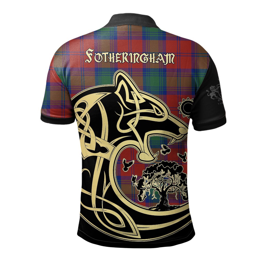 Clan Fotheringham Modern Tartan Polo Shirt Viking Wolf KO93 Fotheringham Modern Tartan Tartan Polo   