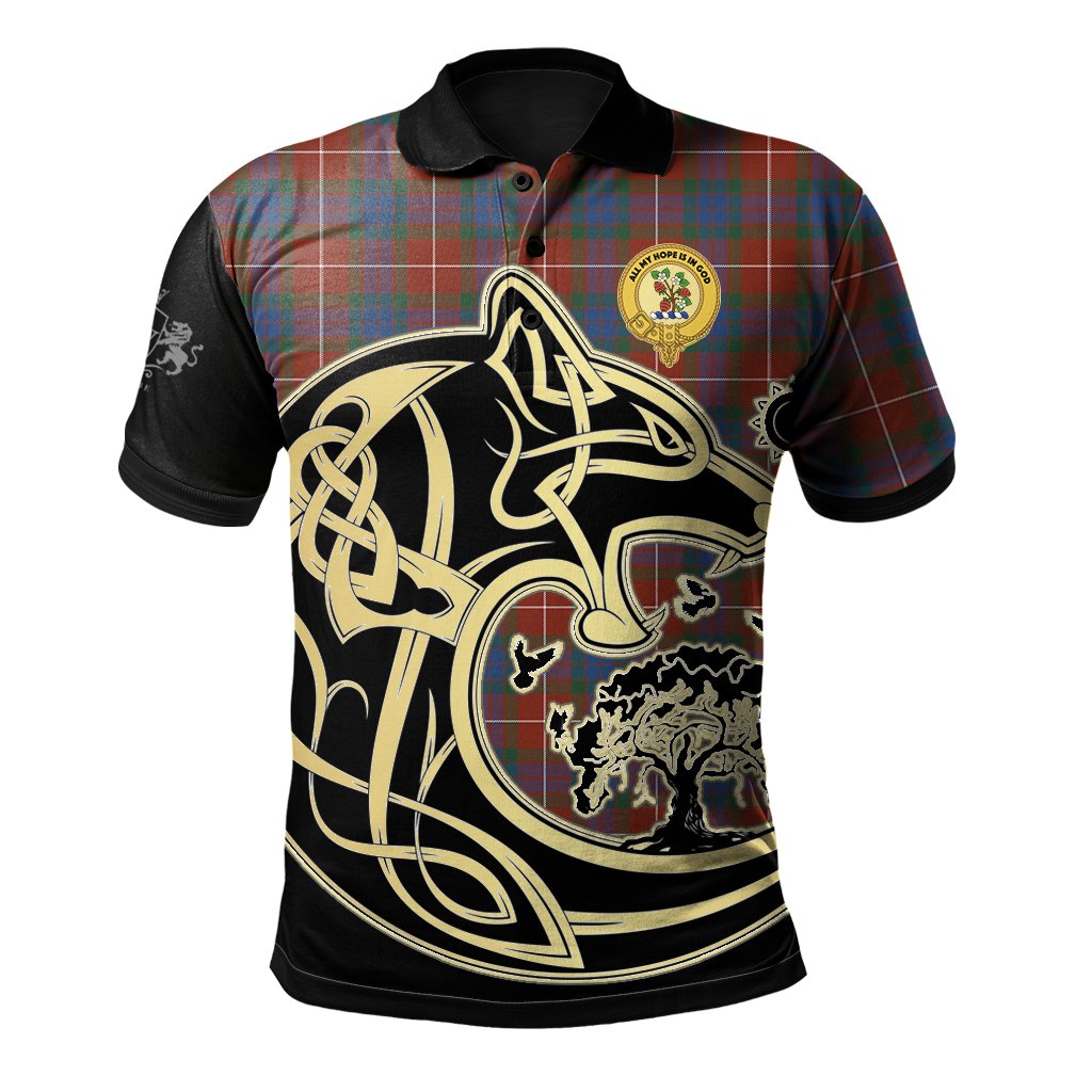 Clan Fraser Ancient Tartan Polo Shirt Viking Wolf KZ66 Fraser Ancient Tartan Tartan Polo   