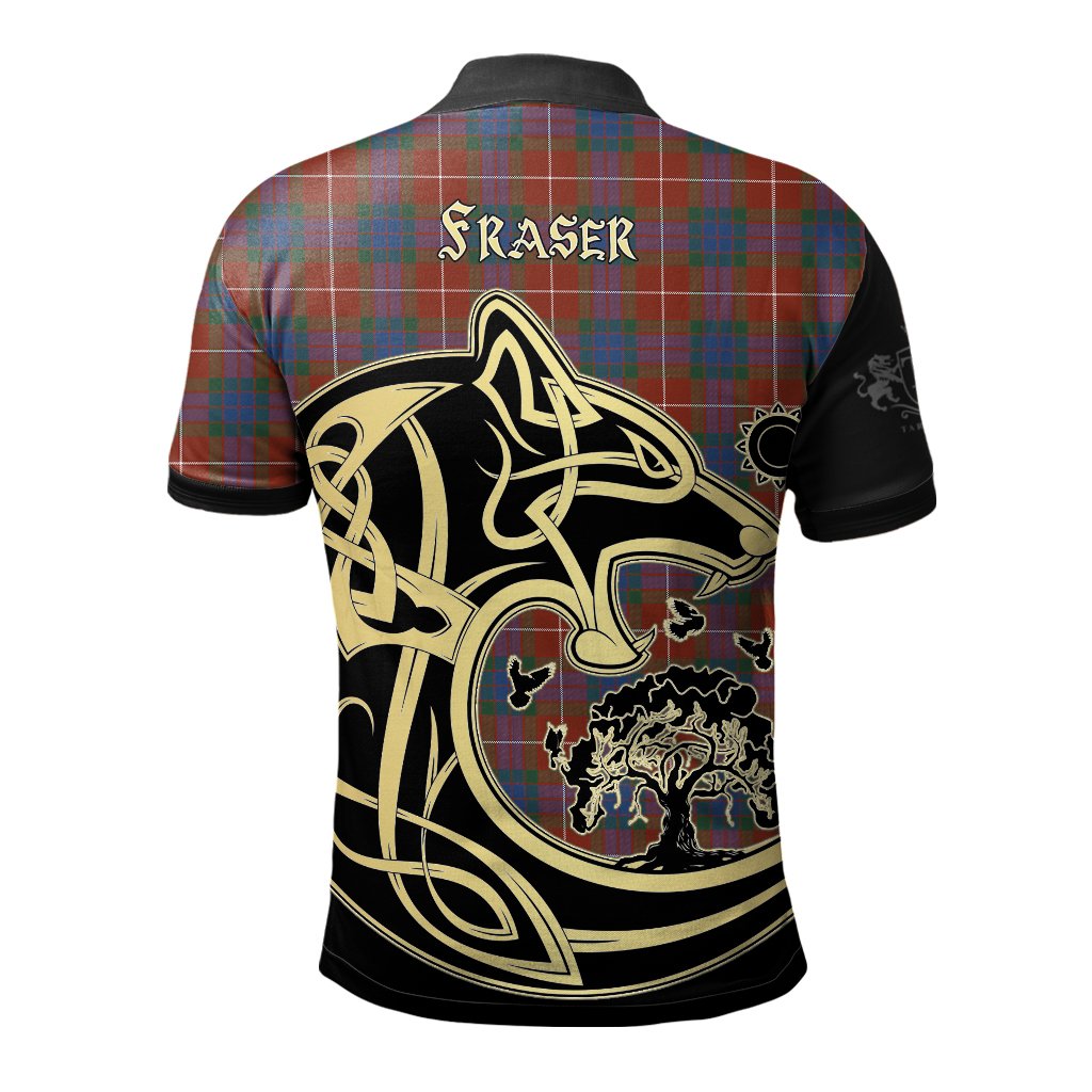 Clan Fraser Ancient Tartan Polo Shirt Viking Wolf KZ66 Fraser Ancient Tartan Tartan Polo   