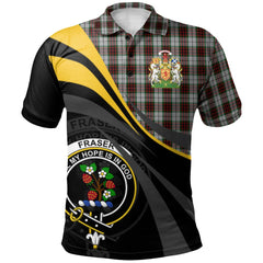 Clan Fraser Dress Tartan Polo Shirt - Royal Coat Of Arms Style GJ66 Fraser Dress Tartan Tartan Polo   