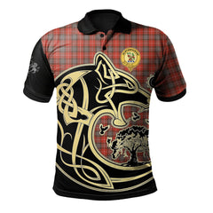 Clan Fraser Weathered Tartan Polo Shirt Viking Wolf LD20 Fraser Weathered Tartan Tartan Polo   