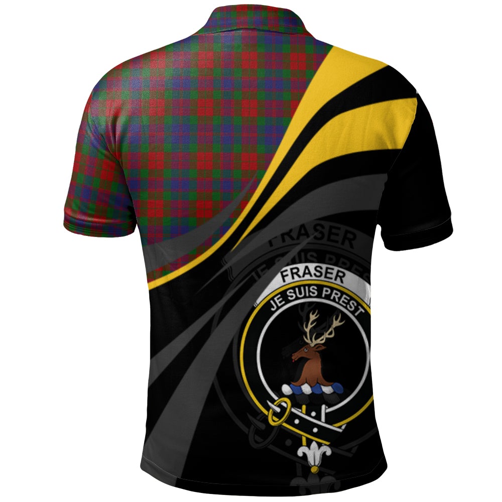 Clan Fraser of Stratherrick Tartan Polo Shirt - Royal Coat Of Arms Style OA25 Fraser of Stratherrick Tartan Tartan Polo   