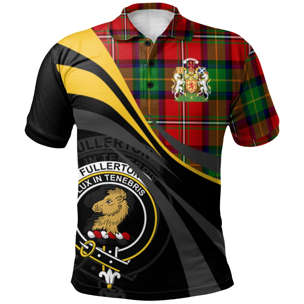 Clan Fullerton Tartan Polo Shirt - Royal Coat Of Arms Style UF71 Fullerton Tartan Tartan Polo   