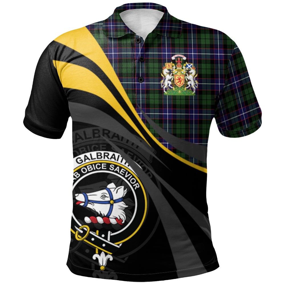 Clan Galbraith Modern Tartan Polo Shirt - Royal Coat Of Arms Style FD89 Galbraith Modern Tartan Tartan Polo   