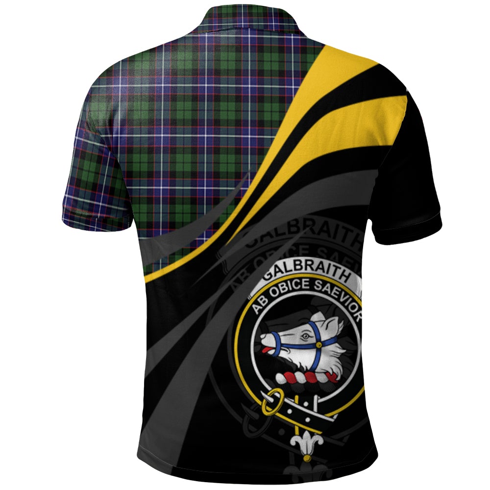 Clan Galbraith Modern Tartan Polo Shirt - Royal Coat Of Arms Style FD89 Galbraith Modern Tartan Tartan Polo   