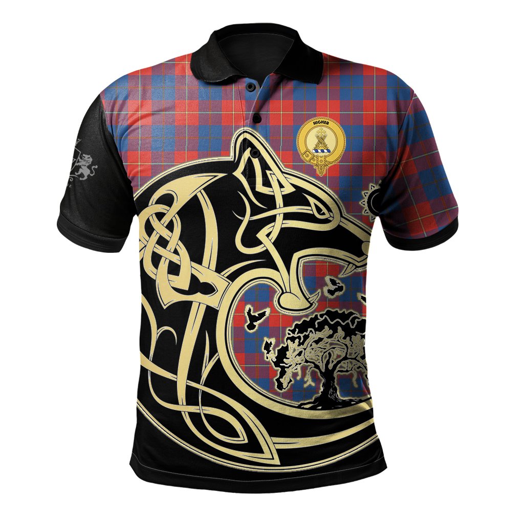 Clan Galloway Red Tartan Polo Shirt Viking Wolf WH66 Galloway Red Tartan Tartan Polo   