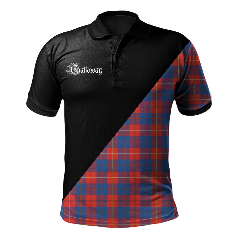 Clan Galloway Red Clan - Military Polo Shirt LR86 Galloway Red Tartan Tartan Polo   