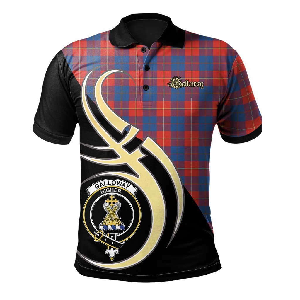 Clan Galloway Red Tartan Polo Shirt - Believe In Me Style VH57 Galloway Red Tartan Tartan Polo   