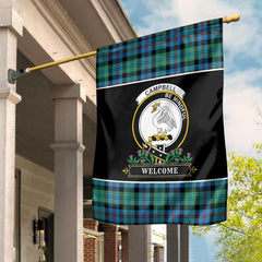 Clan Campbell of Cawdor Ancient Tartan Crest Garden Flag  - Welcome  QM22 Clan Campbell of Cawdor Tartan Today   