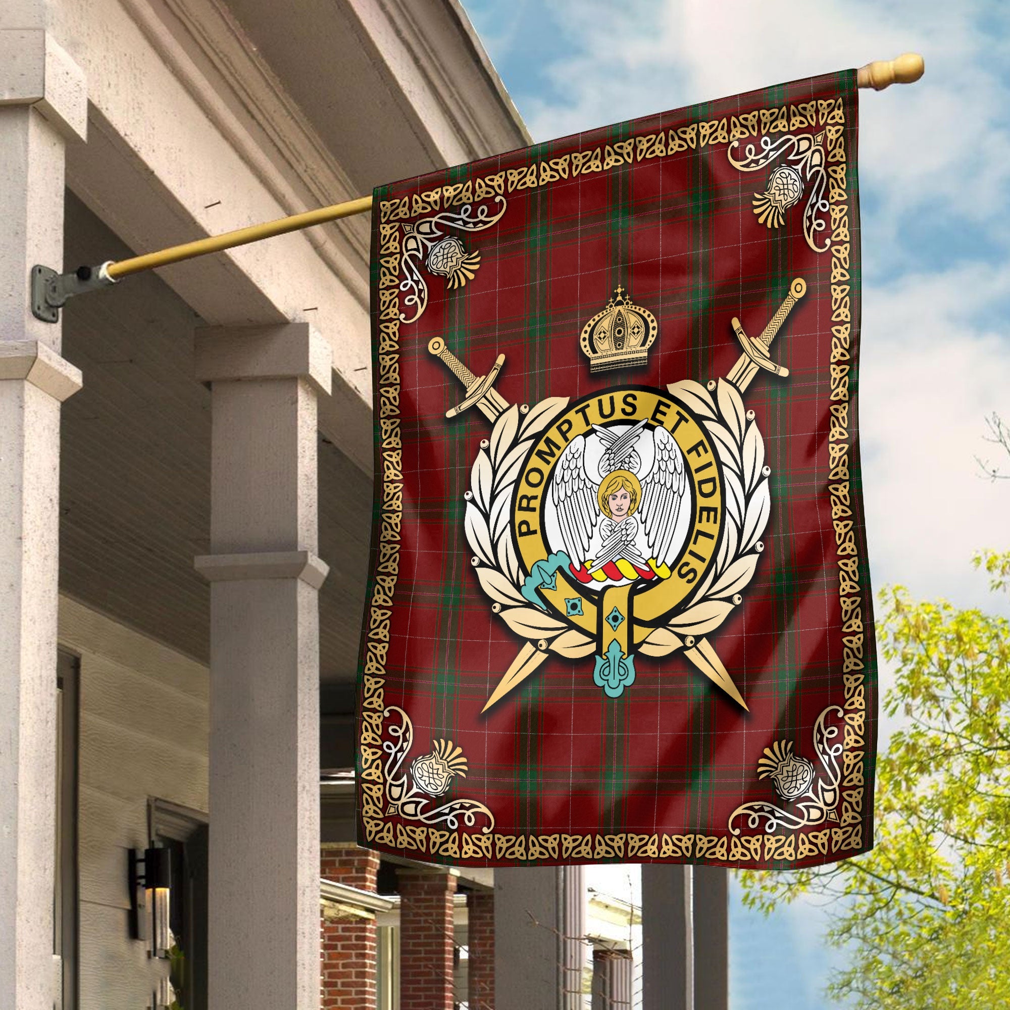 Clan Carruthers Tartan Crest Garden Flag  - Celtic Thistle  YV22 Clan Carruthers Tartan Today   