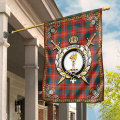 Clan Chisholm Ancient Tartan Crest Garden Flag  - Celtic Thistle  XA80 Clan Chisholm Tartan Today   