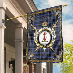 Clan Clark Modern Tartan Crest Garden Flag  - Celtic Thistle  XM44 Clan Clark Tartan Today   