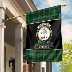 Clan Cranstoun Tartan Crest Garden Flag  - Welcome  WU75 Clan Cranstoun Tartan Today   