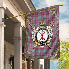 Clan Clan Crawford Ancient Tartan Crest Garden Flag  - Celtic Thistle  SO55 Clan Crawford Tartan Today   