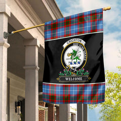 Clan Crichton Tartan Crest Garden Flag  - Welcome  SH89 Clan Crichton Tartan Today   