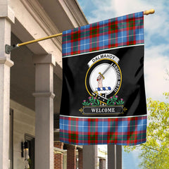 Clan Dalmahoy Tartan Crest Garden Flag  - Welcome  JM65 Clan Dalmahoy Tartan Today   