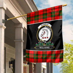 Clan Dunbar Modern Tartan Crest Garden Flag  - Welcome  EJ49 Clan Dunbar Tartan Today   