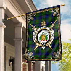 Clan Dundas Modern Tartan Crest Garden Flag  - Celtic Thistle  VB62 Clan Dundas Tartan Today   