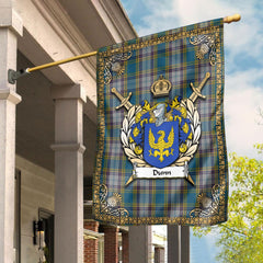 Clan Dunn Tartan Crest Garden Flag  - Celtic Thistle  TD11 Clan Garden Tartan Today   