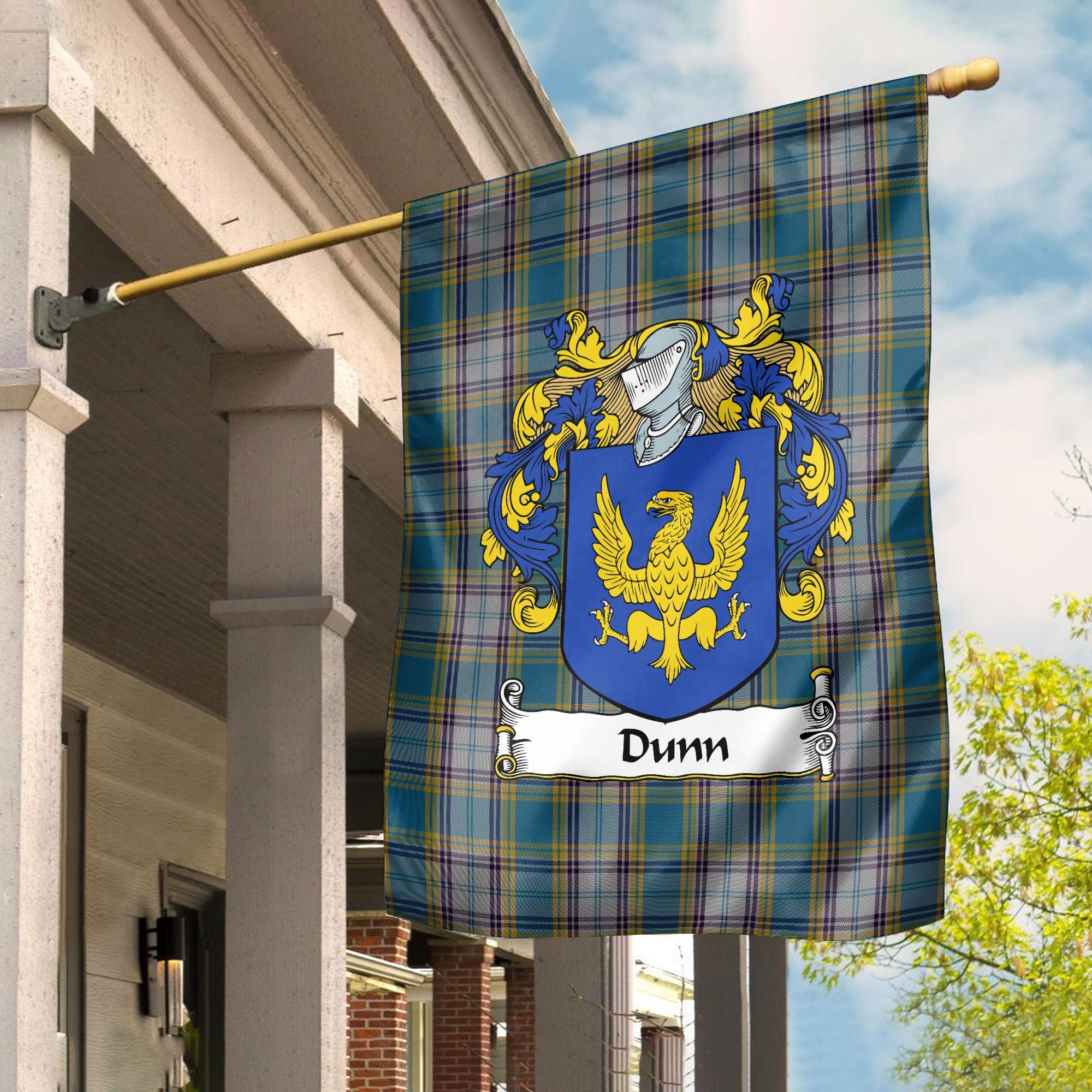 Clan Dunn Tartan Crest Garden Flag IJ94 Clan Garden Tartan Today   