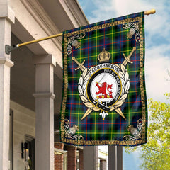 Clan Farquharson Modern Tartan Crest Garden Flag  - Celtic Thistle  YR99 Clan Farquharson Tartan Today   