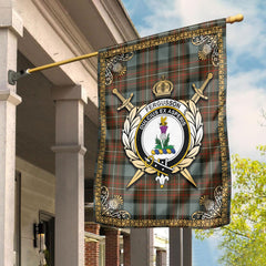 Clan Fergusson Weathered Tartan Crest Garden Flag  - Celtic Thistle  WP73 Clan Fergusson Tartan Today   