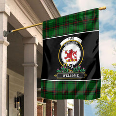 Clan Fife District Tartan Crest Garden Flag  - Welcome  CQ72 Clan Garden Tartan Today   