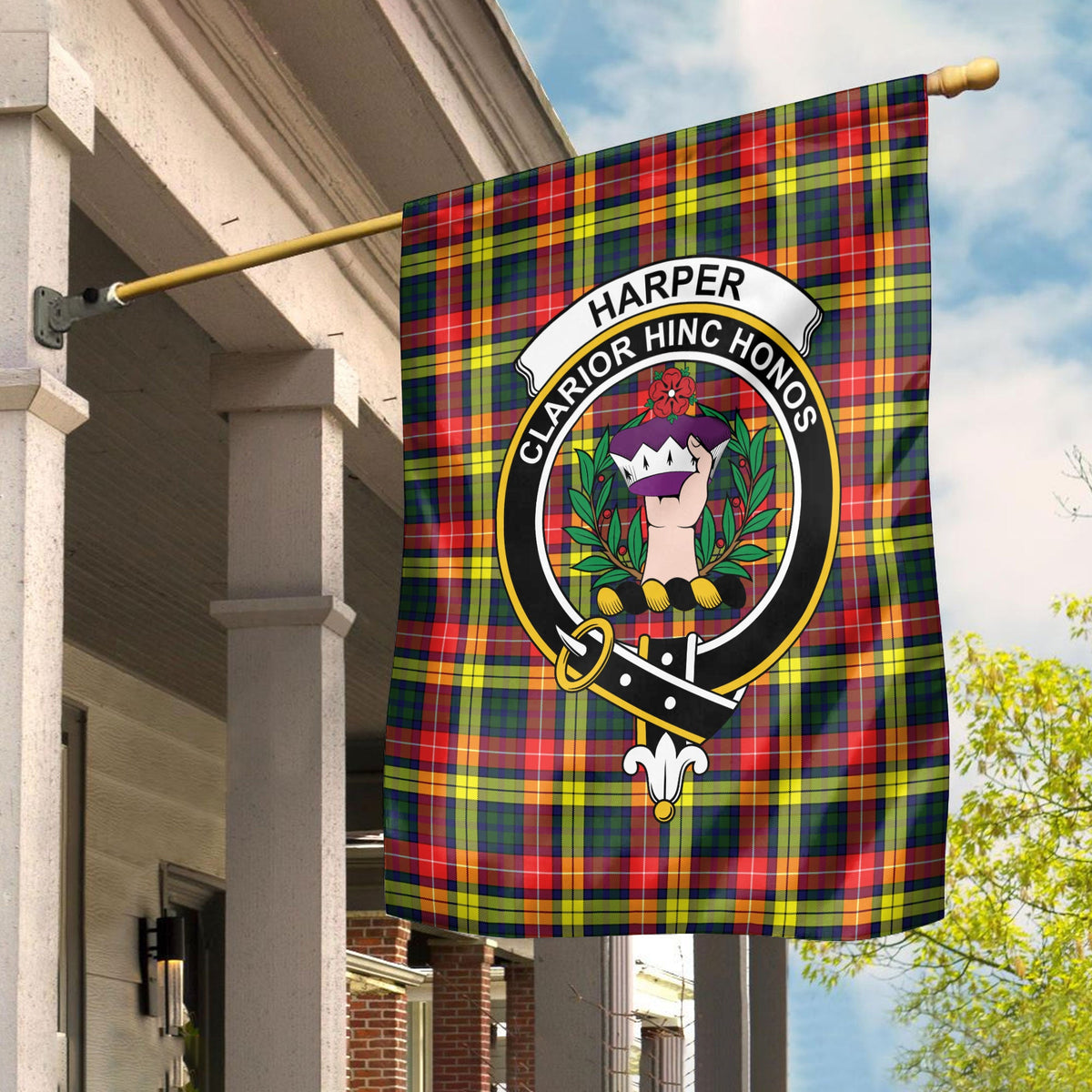 Clan Harper Tartan Crest Garden Flag DV61 Clan Garden Tartan Today   