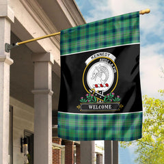 Clan Kennedy Ancient Tartan Crest Garden Flag  - Welcome  SA44 Clan Kennedy Tartan Today   