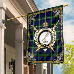 Clan Lammie Tartan Crest Garden Flag  - Celtic Thistle  GY13 Clan Lammie Tartan Today   