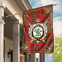 Clan Maule Tartan Crest Garden Flag  - Celtic Thistle  VB33 Clan Maule Tartan Today   