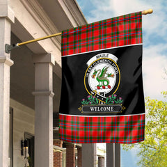 Clan Maule Tartan Crest Garden Flag  - Welcome  OY74 Clan Maule Tartan Today   