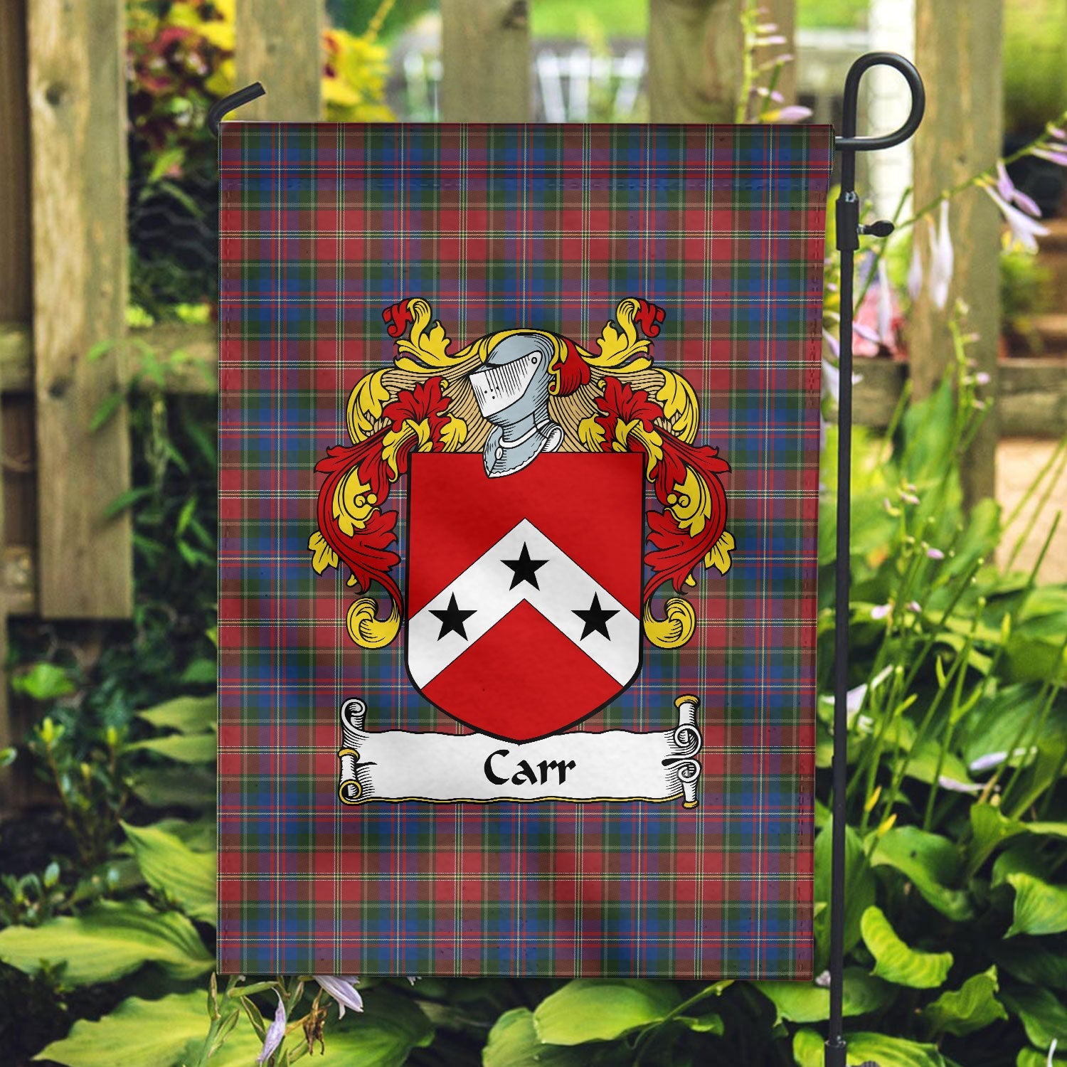 Clan Carr Tartan Crest Garden Flag UR92 Clan Hall Tartan Today   