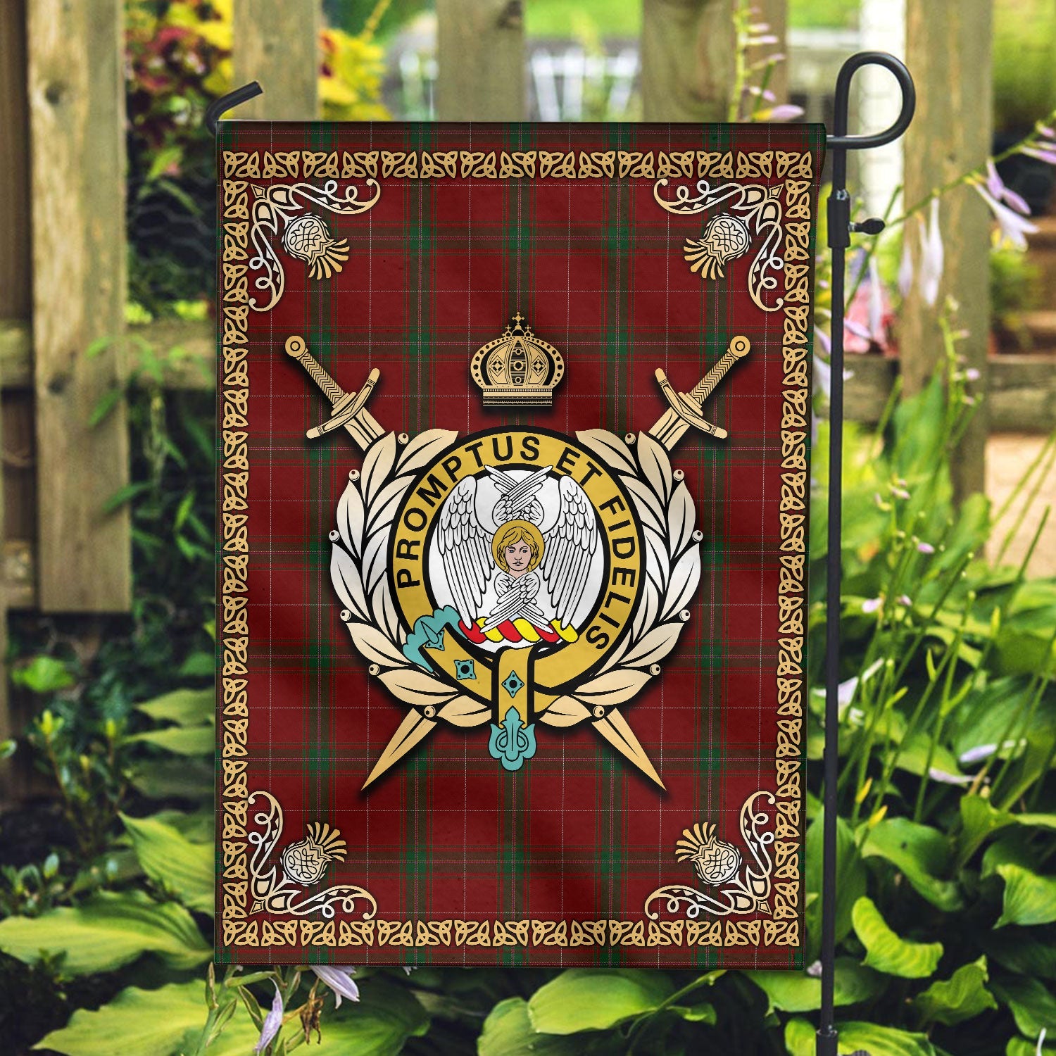 Clan Carruthers Tartan Crest Garden Flag  - Celtic Thistle  YV22 Clan Carruthers Tartan Today   