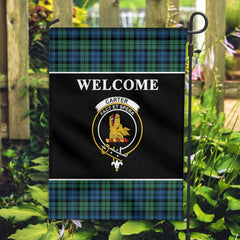 Clan Carter Tartan Crest Black Garden Flag OX48 Clan Hall Tartan Today   