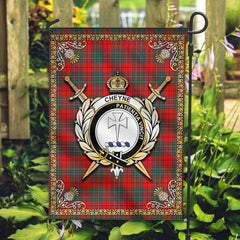 Clan Cheyne Tartan Crest Garden Flag  - Celtic Thistle  OX20 Clan Cheyne Tartan Today   