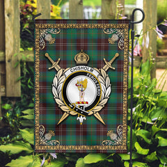 Clan Chisholm Hunting Ancient Tartan Crest Garden Flag  - Celtic Thistle  VJ90 Clan Chisholm Tartan Today   