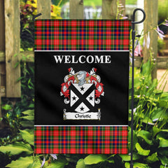 Clan Christie Tartan Crest Black Garden Flag NY56 Clan Christie Tartan Today   